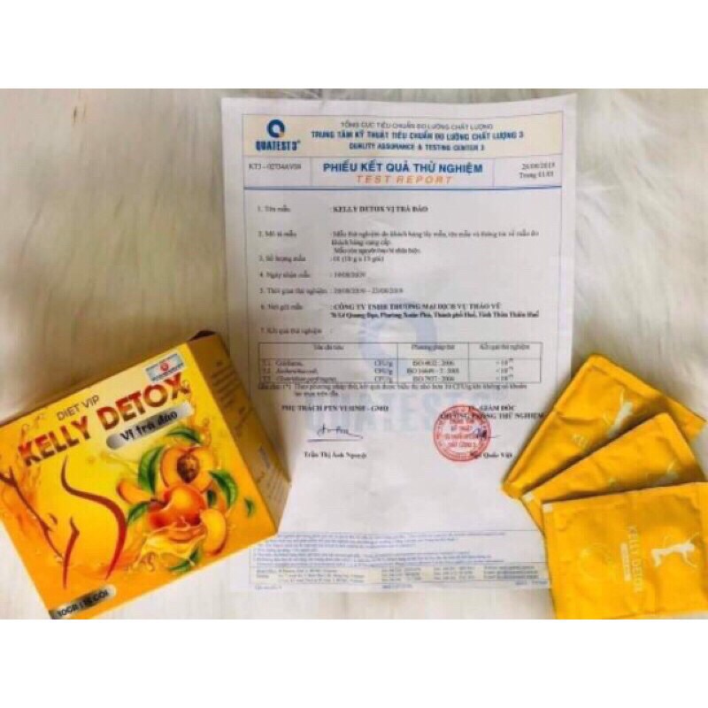 Trà đào giảm cân Kelly detox