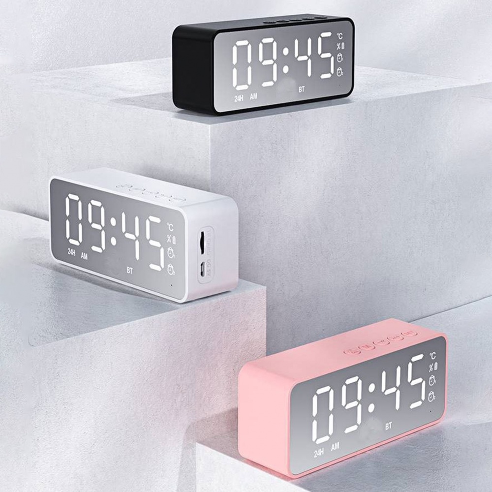 【HOT SALE】 Loa Gương Bluetooth G50 Màn Hình Led   Đài FM - Tích Hợp Đồng Hồ - Báo Thức - Màn Hình Gương   BH 6 THÁNG