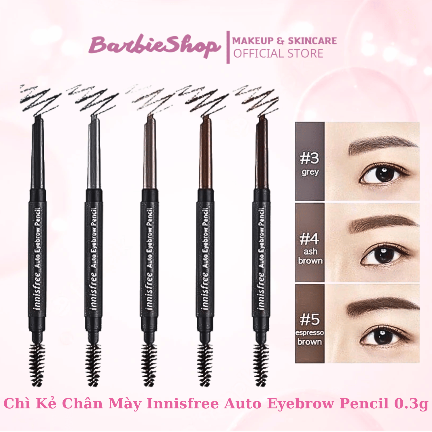 Chì Kẻ Chân Mày Hai Đầu Innisfree Auto Eyebrow Pencil 0.3g