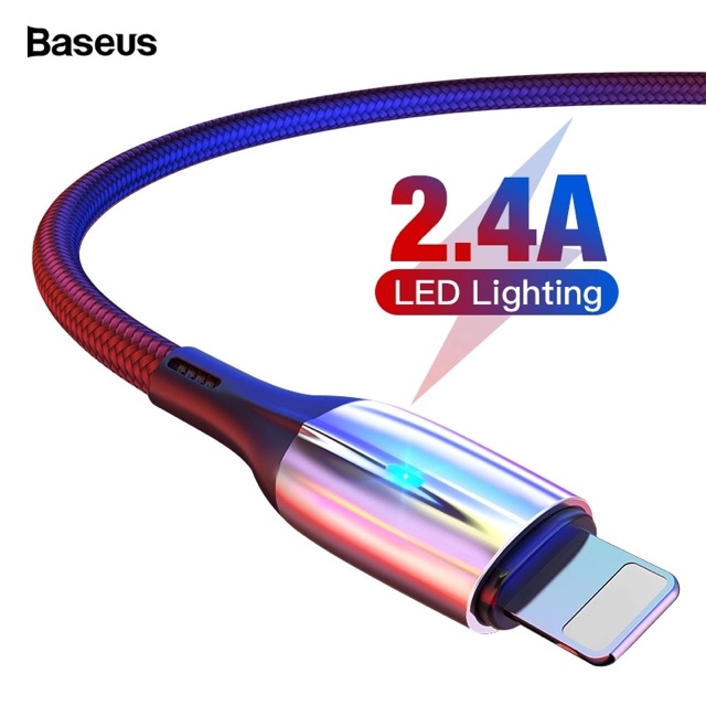 Cáp sạc và truyền dữ liệu tốc độ cao Baseus Horizontal Data Lightning cho iPhone iPad 2.4A