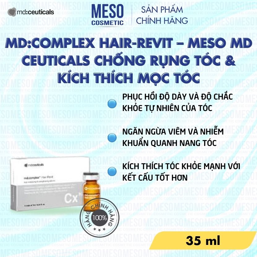 Md:Complex Hair-Revit – Meso MD Ceuticals chống rụng tóc & Kích thích mọc tóc | Meso cosmetic
