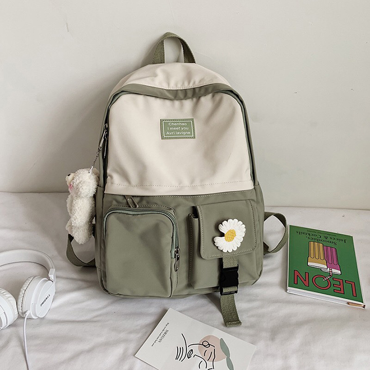 [TẶNG MÓC GẤU BÔNG VÀ STICKER] Balo - balo  thời trang balo đi học chống gù dành cho học sinh, phù hợp với các bạn học sinh