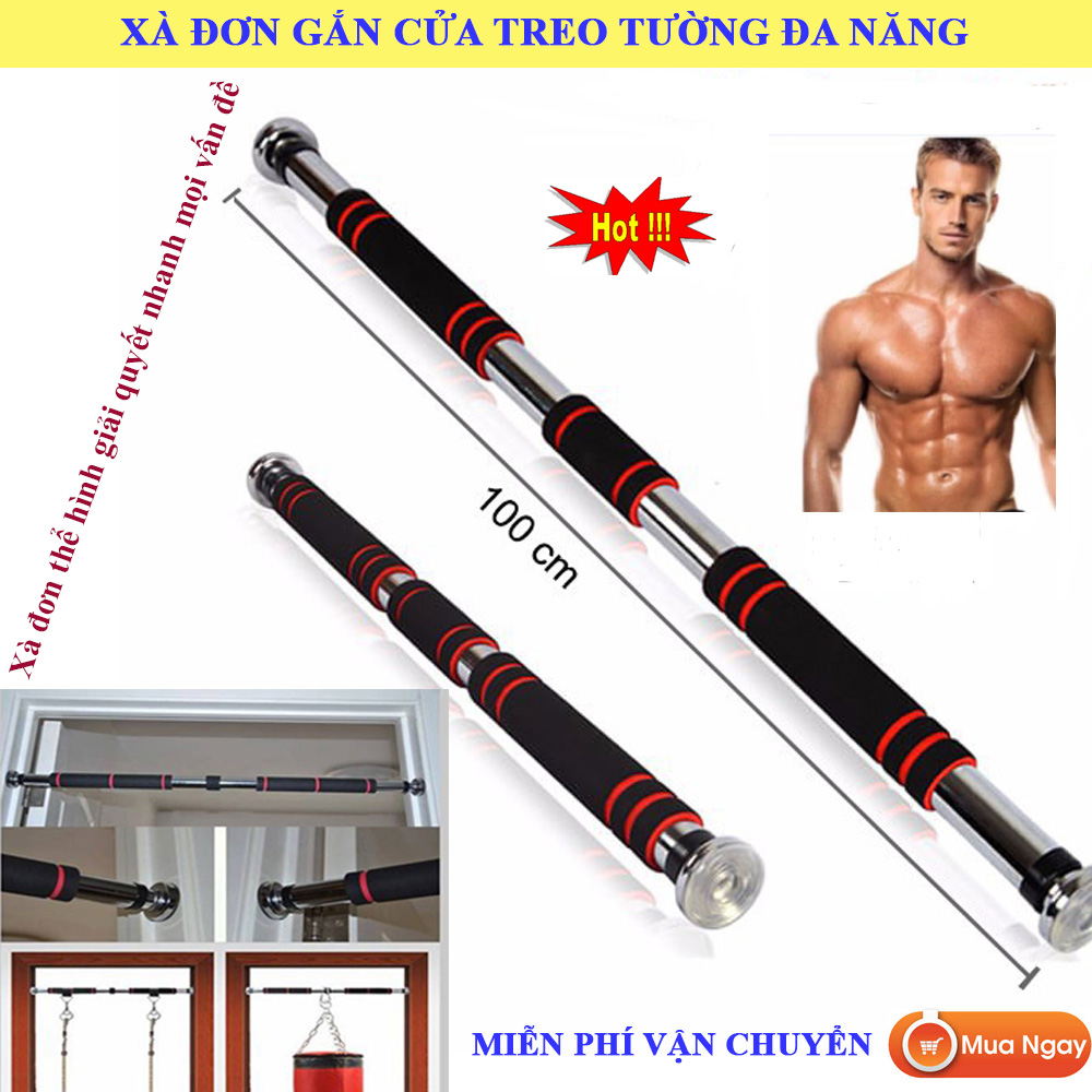 Xà Đơn Treo Tường, Xà Đơn Gắn Cửa, Xà Đơn Gắn Cửa Không Cần Vít. Thiết Kế Nhỏ Gọn, Không Cần Khoan Đục,Tập Đều Đặn 3-4 Lần/Tuần Giúp Tăng Chiều Cao , Mang Lại Thân Hình Săn Chắc , An Toàn Tuyệt Đối