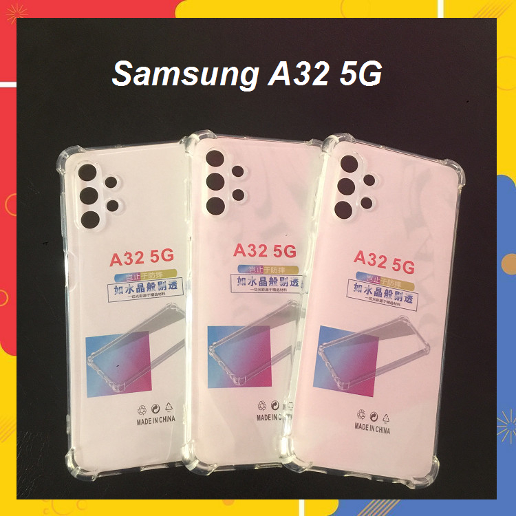 Ốp Lưng Samsung A32 5G Dẻo Trong Suốt Chống Sốc Có Gù Bảo Vệ 4 Góc Siêu Hót