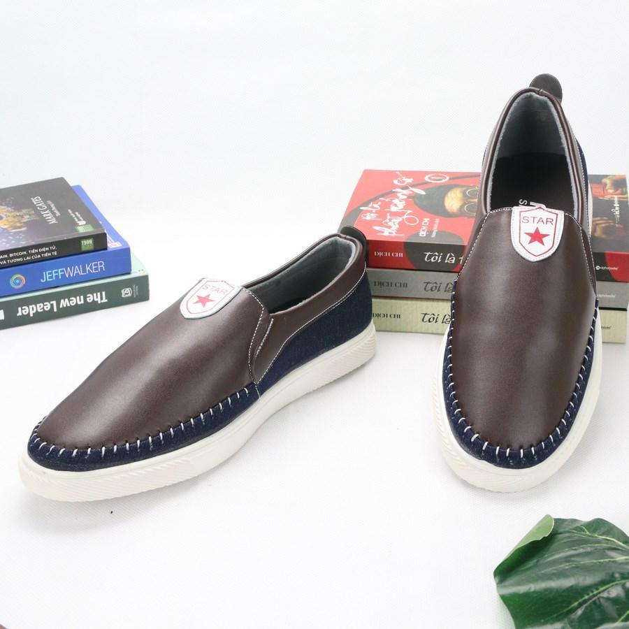 Giày lười da nam SS345 shop SUNSUN chuyên giày mọi, giày công sở