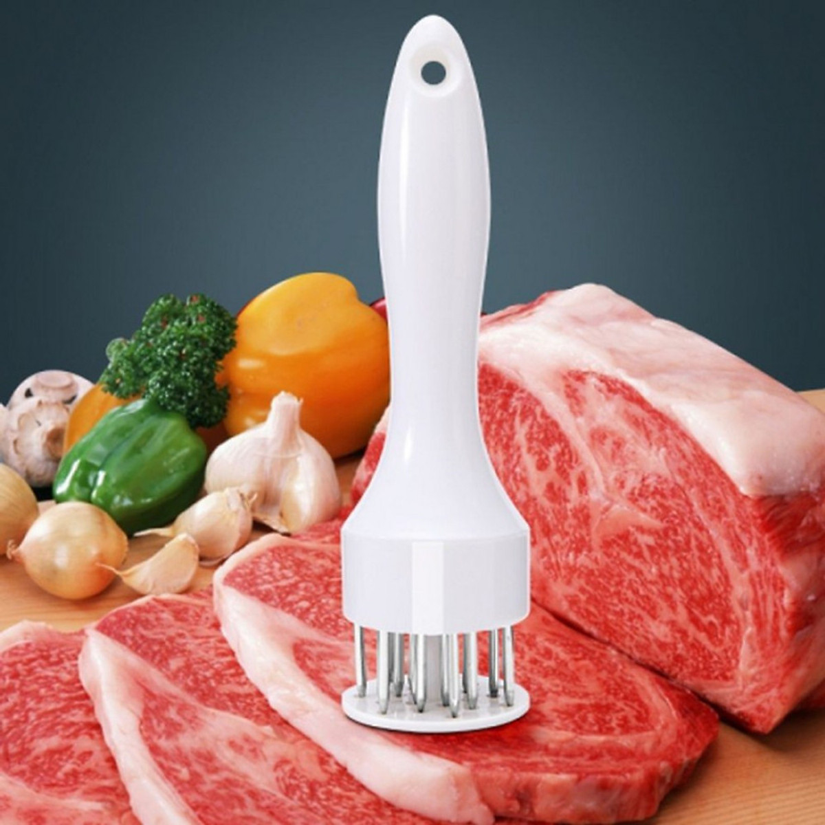 [Tiện ích] Dụng cụ đâm làm thịt mềm hỗ trợ tẩm ướp gia vị