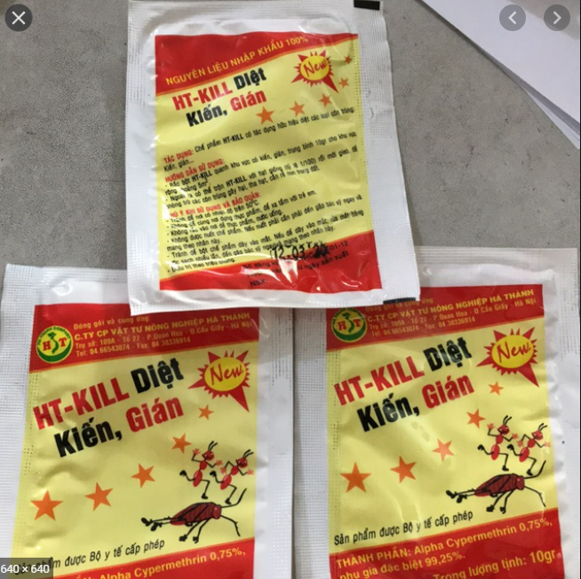 Diệt kiến dán dạng gói bột