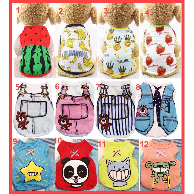 ???? ÁO CHO CHÓ MÈO MÙA HÈ NHIỀU MÀU SẮC