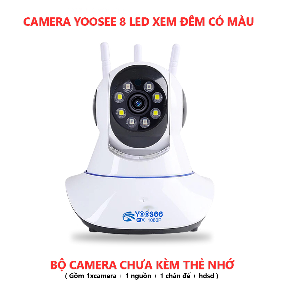 ( Combo Tùy Chọn Thẻ Nhớ 128GB/64GB/32GB )Camera IP Wifi Yoosee 3 Râu xoay 360 độ, độ phân giải FULL HD 2.5MP 1920x1080p Không Dây,Camera trong nhà,lưu trữ dữ liệu (MÃ KÈM THẺ GIÁ 385K VÀ KHÔNG THẺ 315K)