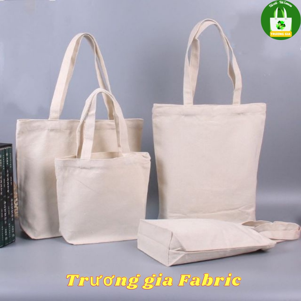 Túi vải Canvas trơn không khóa kéo Kích thước Có sẵn Trương Gia Túi Vải - Túi Canvas