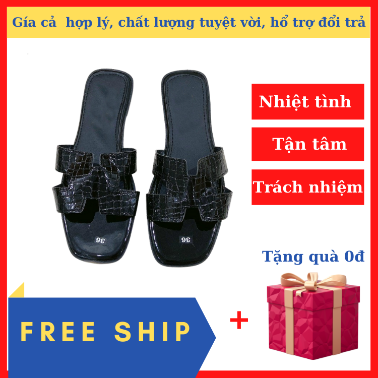 Dép quai ngang nữ thời trang chữ H hàng đủ size từ 35-39