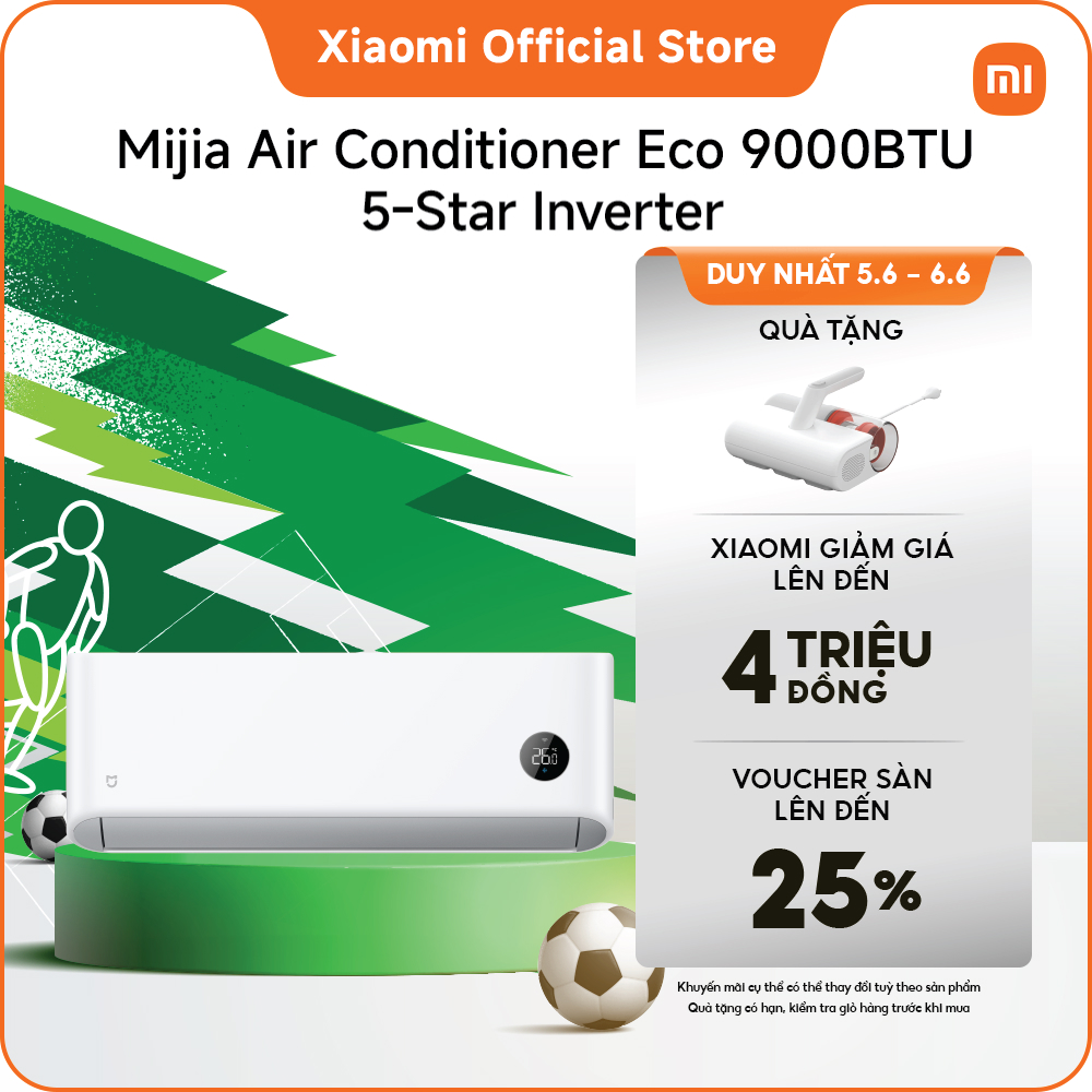 [MỚI RA MẮT] Máy lạnh/ Điều hòa Xiaomi Mijia Air Conditioner Eco 1.0P 5-Star Inverter  | Làm mát nhanh trong 30 giây | Tự làm sạch để luồng khí tươi hơn | Điều khiển thông minh qua ứng dụng Xiaomi Home