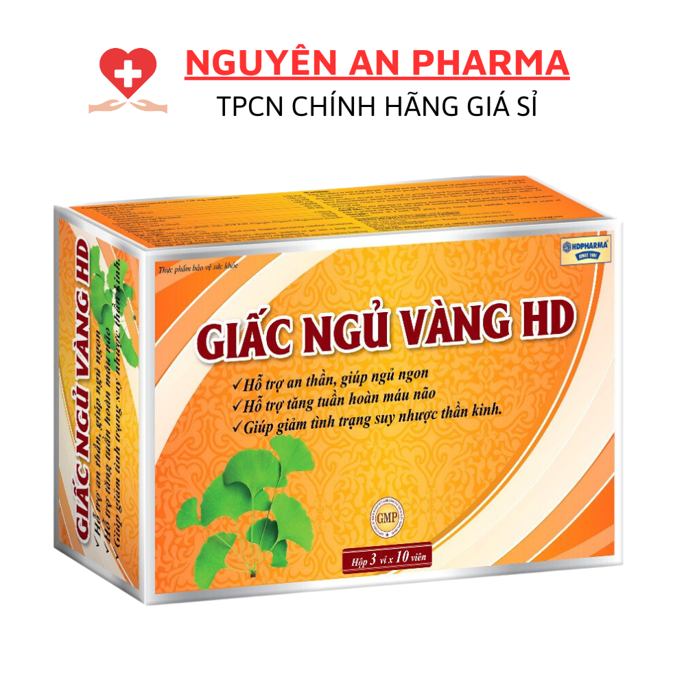 Viên uống giấc ngủ vàng thảo dược giúp ngủ ngon, ngủ sâu giấc, giảm căng thẳng - 30 viên