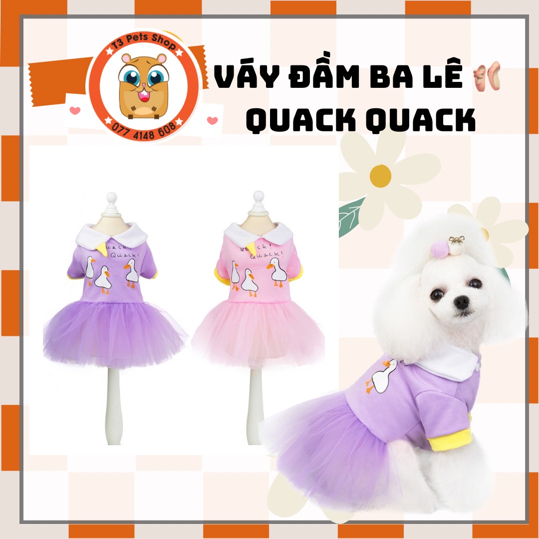 Váy đầm ngỗng ren xòe cho chó mèo