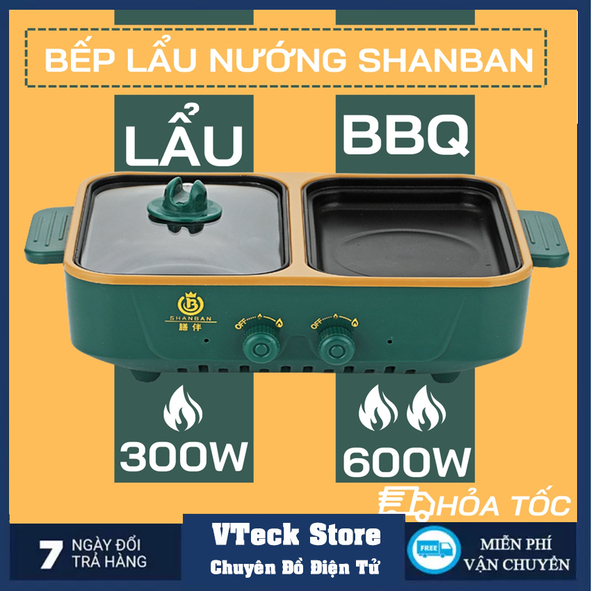 Nồi Lẩu Kiêm Nướng 🥘 2in1 Mini Hàn Quốc🥘 Bếp Lẩu Nướng Đa Năng Cao Cấp💯 Bảo Hành 6 Tháng