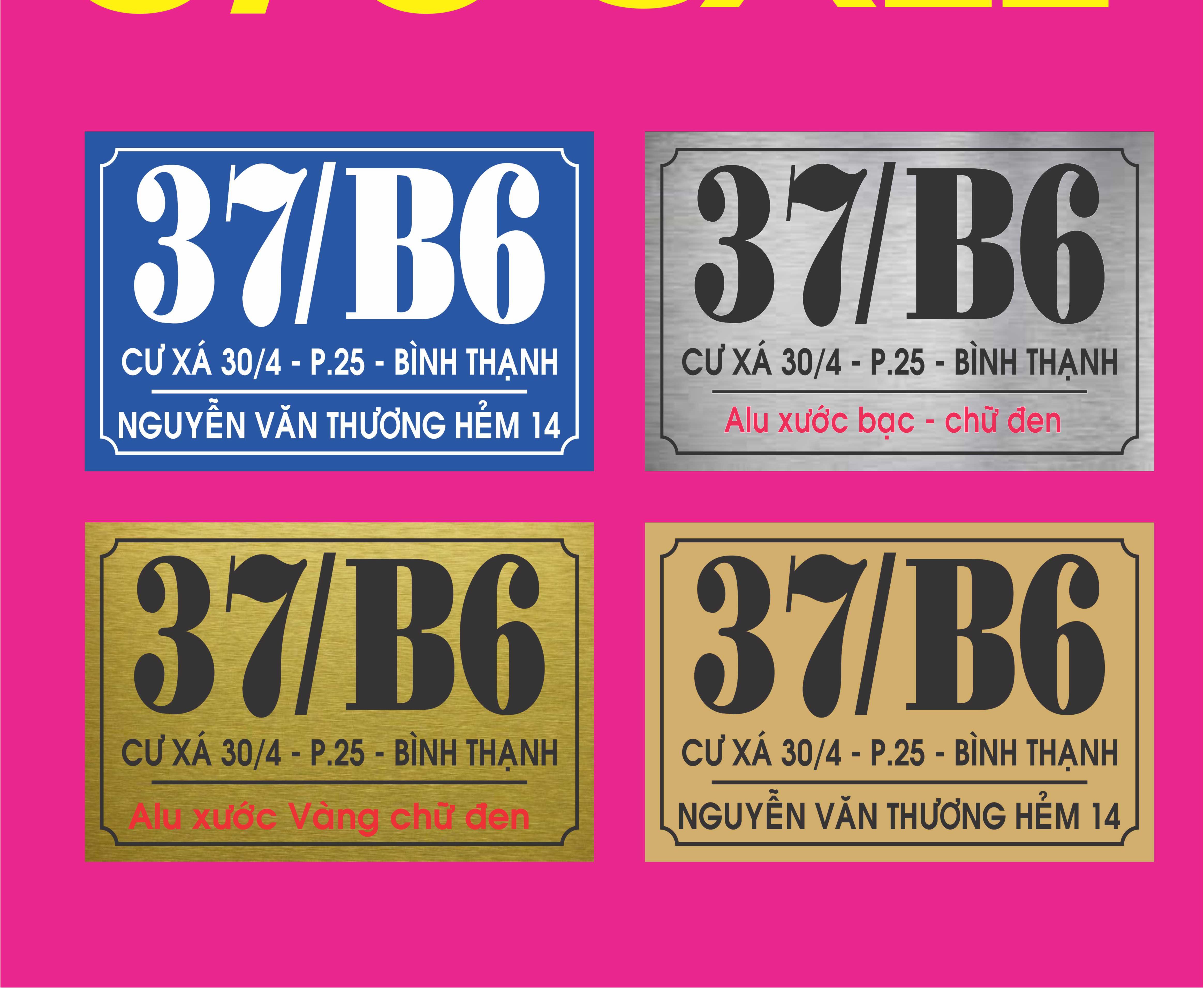 Bảng số nhà ( thiết kế nội dung theo yêu cầu ) Bảng số nhà làm bằng mica bền lên tới 10 năm - Bao đẹp uy tin chất lượng - làm bảng công ty bảng tên bảng mica