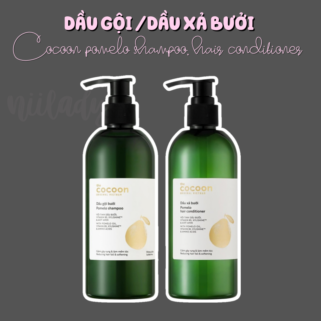 Dầu gội/ Dầu xả bưởi Cocoon Pomelo Shampoo/ Hair Conditioner