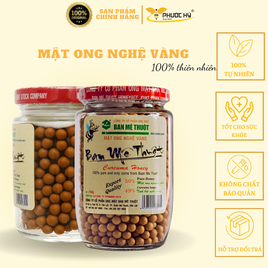 Viên nghệ mật ong buôn mê thuộc 250gr