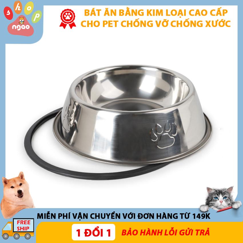 Bát ăn cho chó mèo, bát ăn inox cho thú cưng