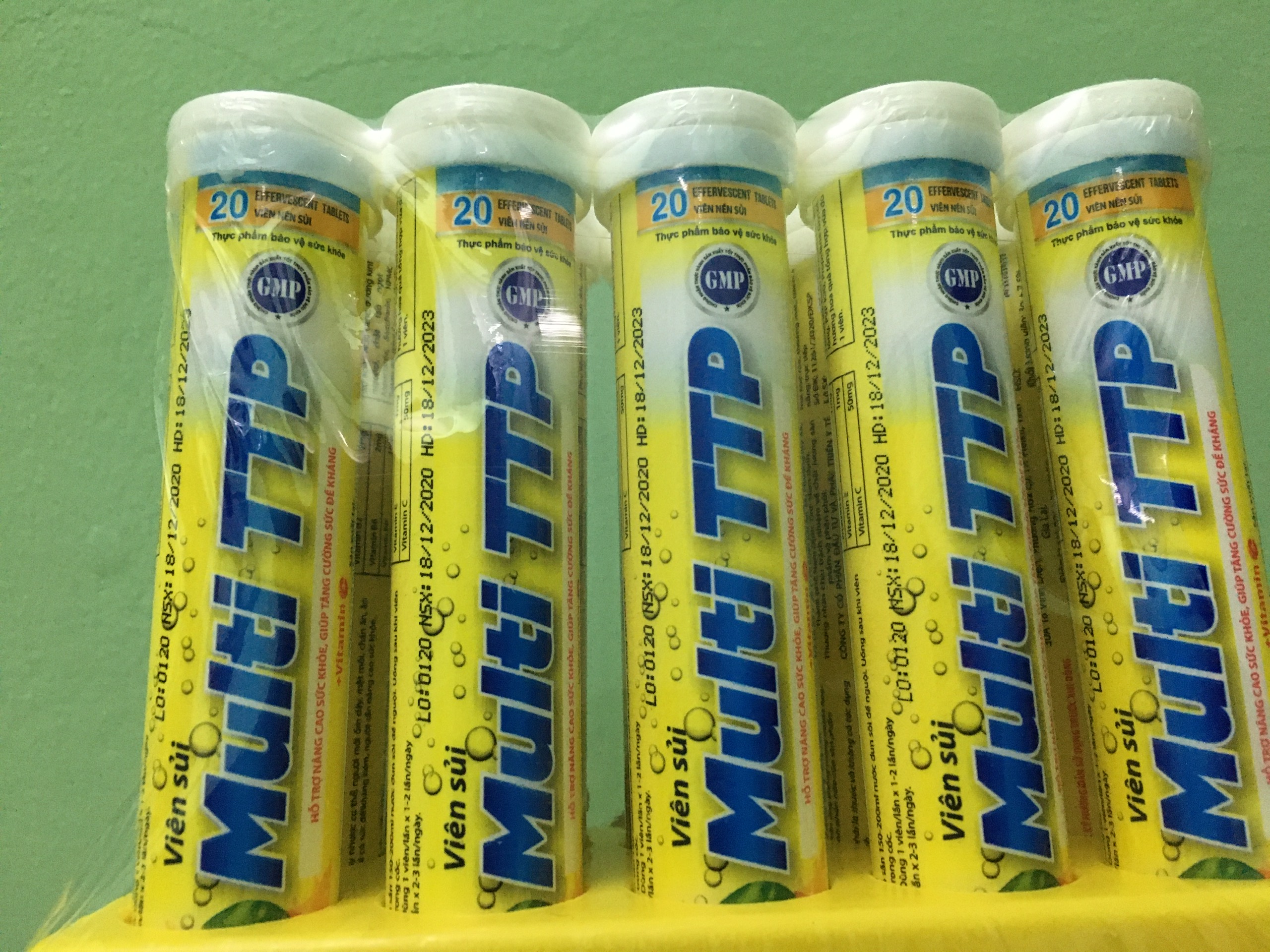 10 tuýp x 20 viên sủi vitamin c vị cam