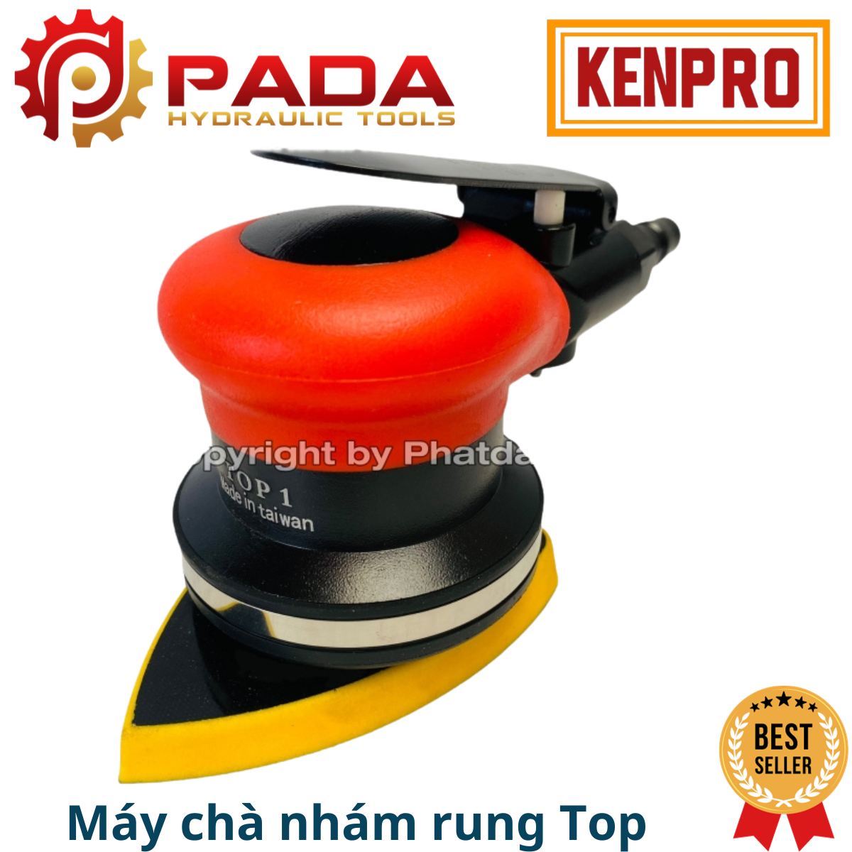 Máy chà nhám rung tam giác dùng hơi TOP-Made in Taiwan-Bảo hành 6 tháng