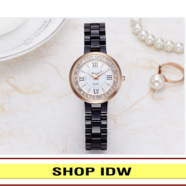 Đồng hồ nữ dây nhựa muge idw 8841