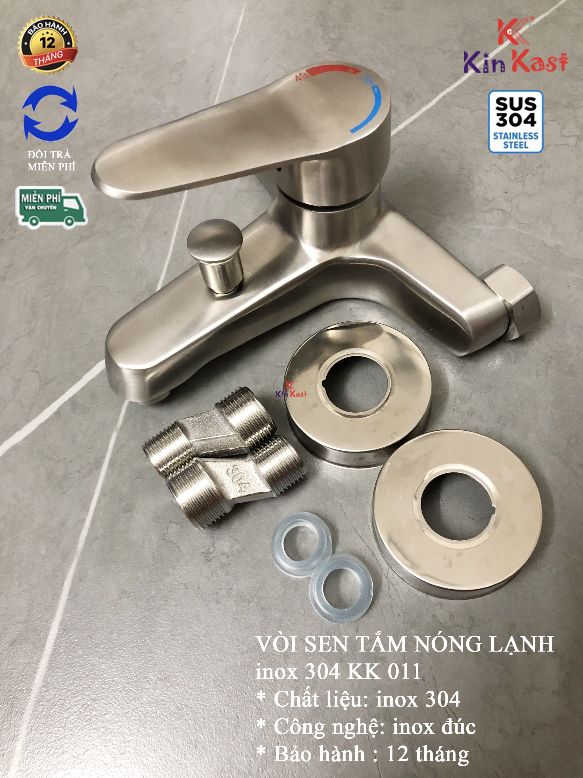 Sen tắm nóng lạnh bộ sen tắm nóng lạnh vòi sen tắm inox 304 vòi sen tắm nóng lạnh