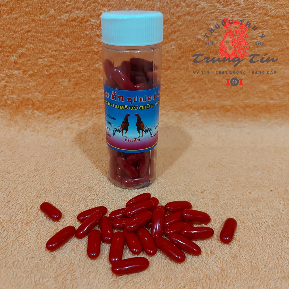 Thuốc gà đá - bổ máu thái lan (viên dài) - 1 hủ /100 viên - mau lên nước máu , gà mau mập , sung , hừng gà , sắc thái lan