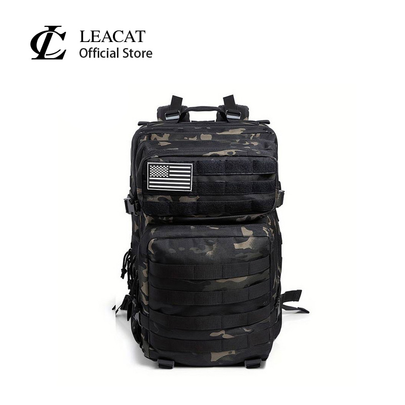 Leacat 50L Camouflage Backpack Men Military Tactical Bags Assault backpack Trekking Rucksack Waterproof Bug Out Bag