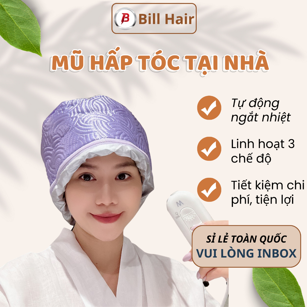 Mũ Hấp Tóc cá nhân bằng điện tại nhà, 2 chế độ nóng tiện dụng cao cấp chất lượng loại 1 | Bill Hair, Billhair