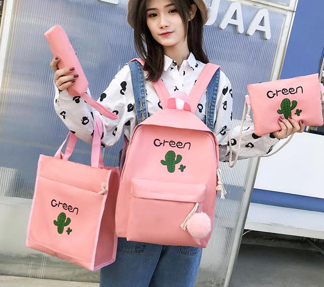 Combo balo Xương Rồng siêu dễ thương , Combo balo Xương Rồng siêu rẻ , Hàng Quảng Châu cao cấp Tặng móc khóa