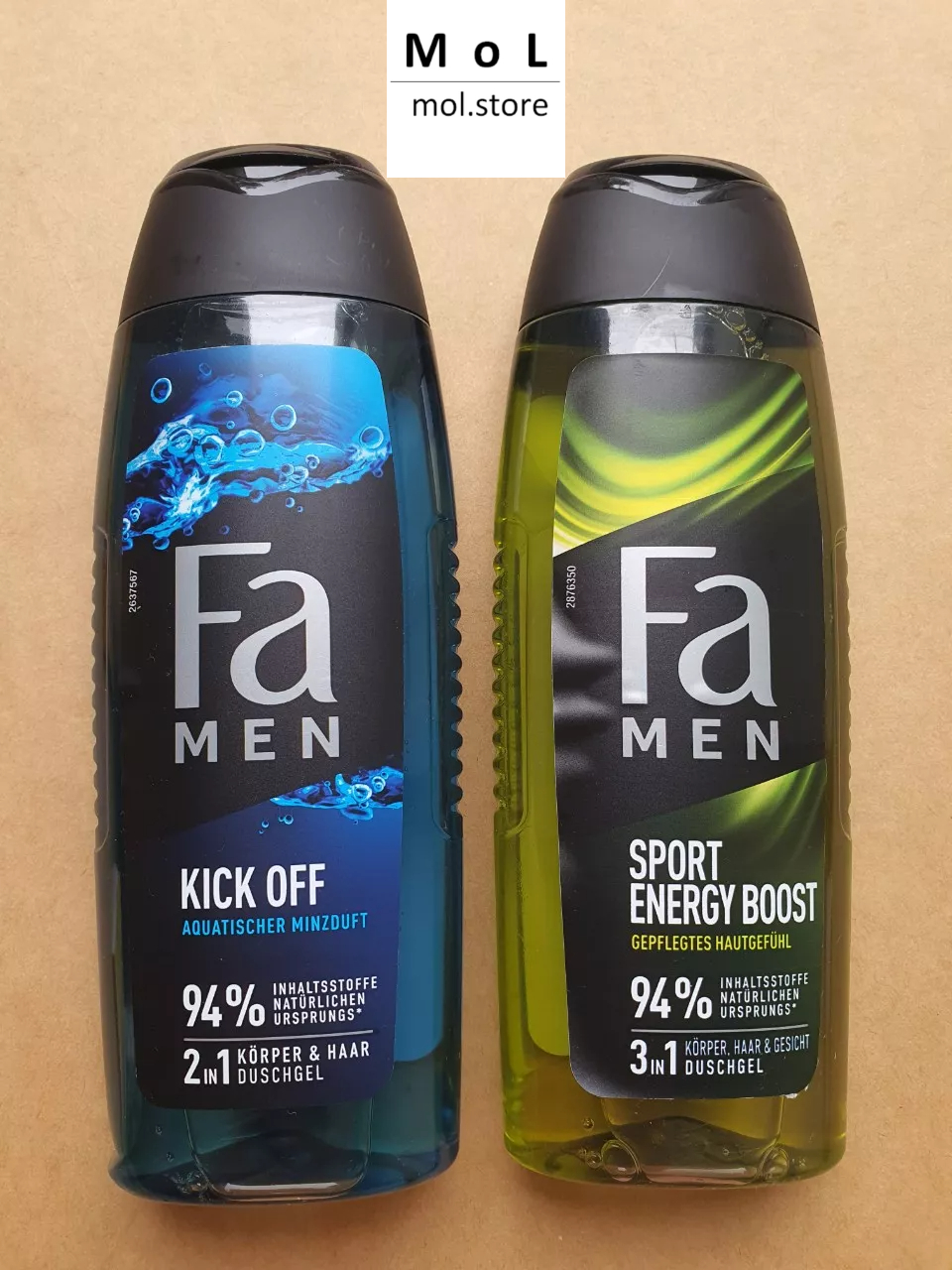 Sữa tắm gội rửa mặt nam fa 2in1 kick off, fa 3in1 sport energy boost 250ml