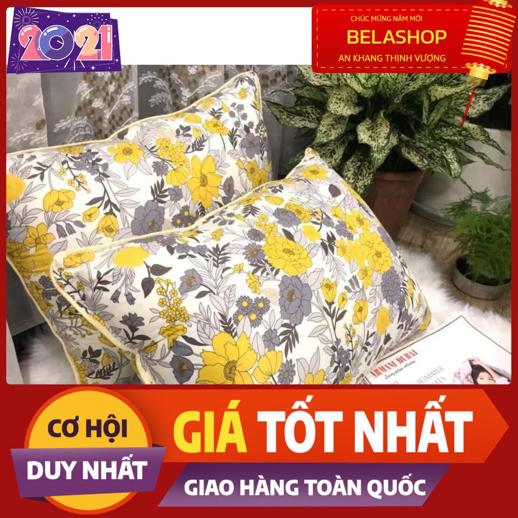 Combo 2 gối nằm dubai có hoa văn mẫu hoa vàng