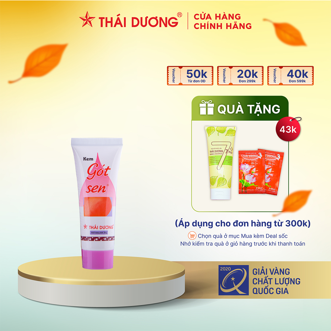  Kem Gót Sen Dưỡng Ẩm Chống Nứt Nẻ Chân Tay Sao Thái Dương 20G 