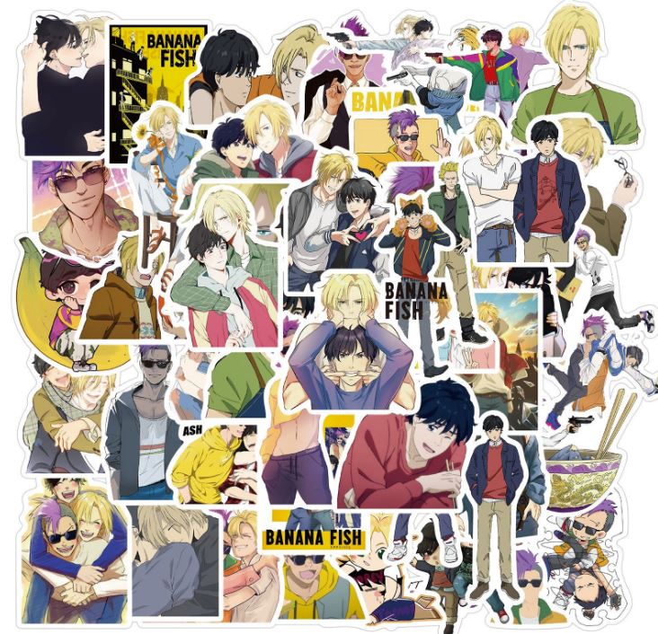 [HCM]Bộ Sticker ANIME NHẬT BẢN BANANA FISH decal hình dán chống nước trang trí xe laptop nón bảo hiểm vali #152