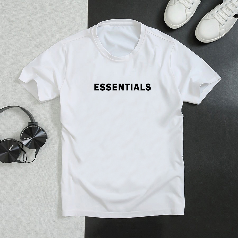 Áo thun Essentials phong cách đơn giản có size 5XL 110kg - Áo phông nam nữ tay ngắn cổ tròn - AothunTHT - 1