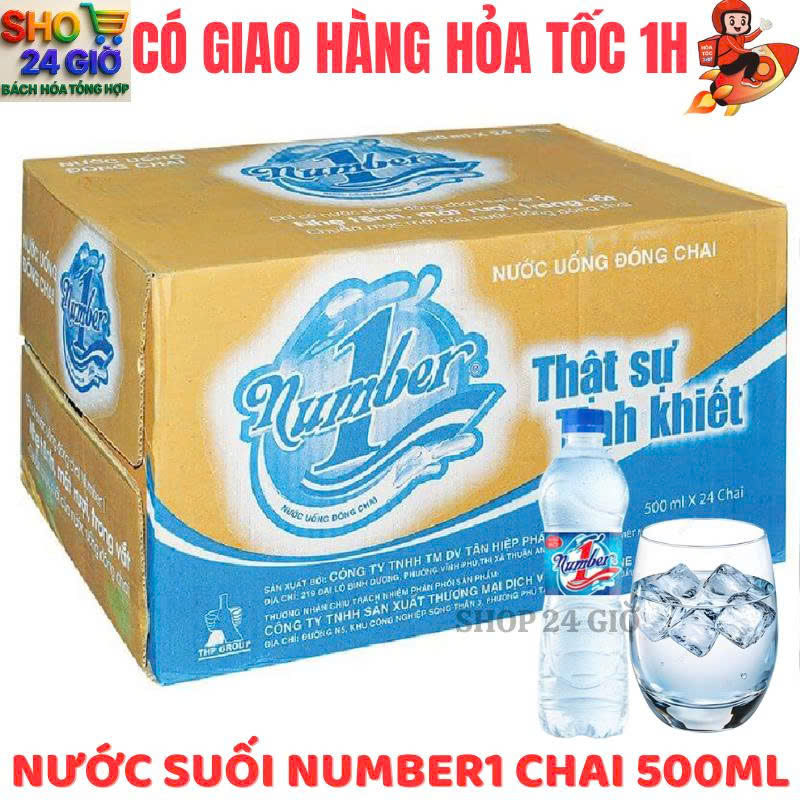 [ CHỈ GIAO ĐƠN HỎA TỐC Ở HCM ] Nước Suối Number 1 - Thùng 24 Chai 500 ml