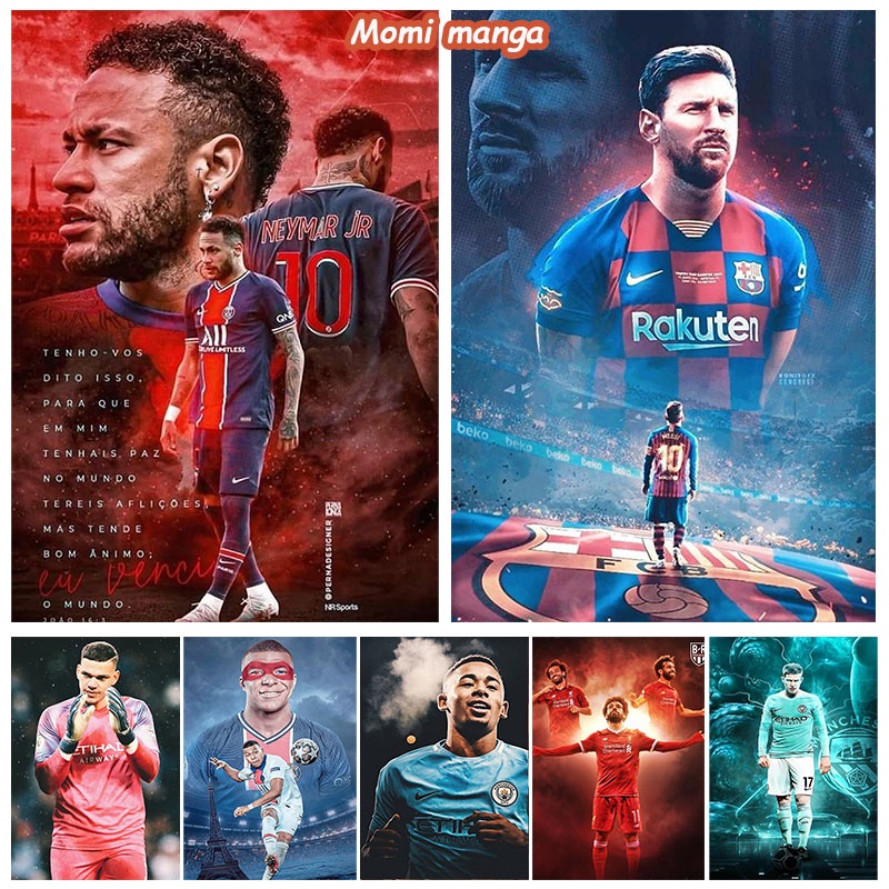 Poster Cầu Thủ Bóng Đá Câu lạc Bộ Dán Tường Cực Đẹp, Poster Bóng Đá Neymar Messi Ronaldo Ms: 114