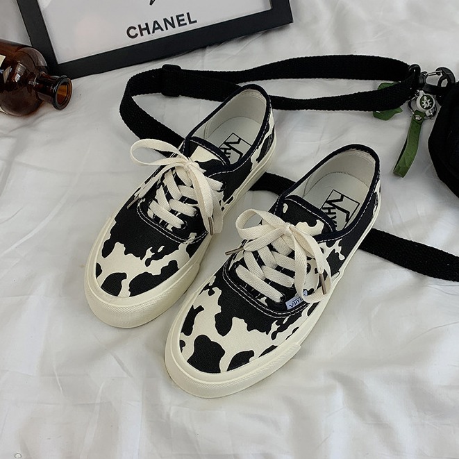 Giày Vải Dây Buộc Bò sữa hot hít cực đẹp 2021