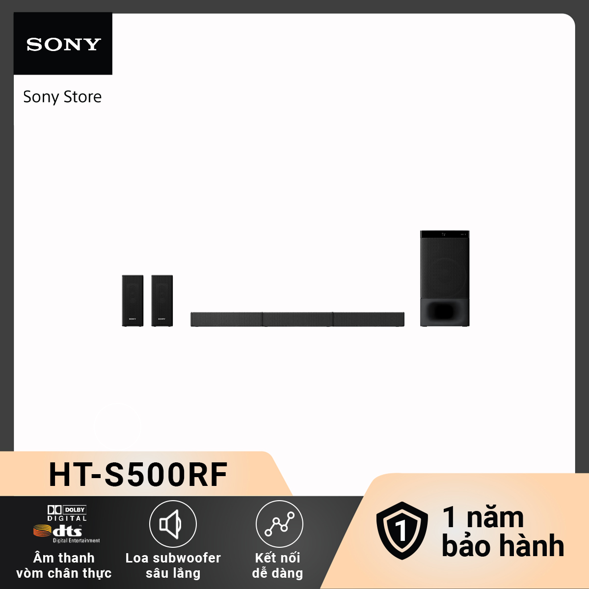 Hệ thống Loa thanh Home Cinema 5.1 kênh, tích hợp Bluetooth® | Sony HT-S500RF