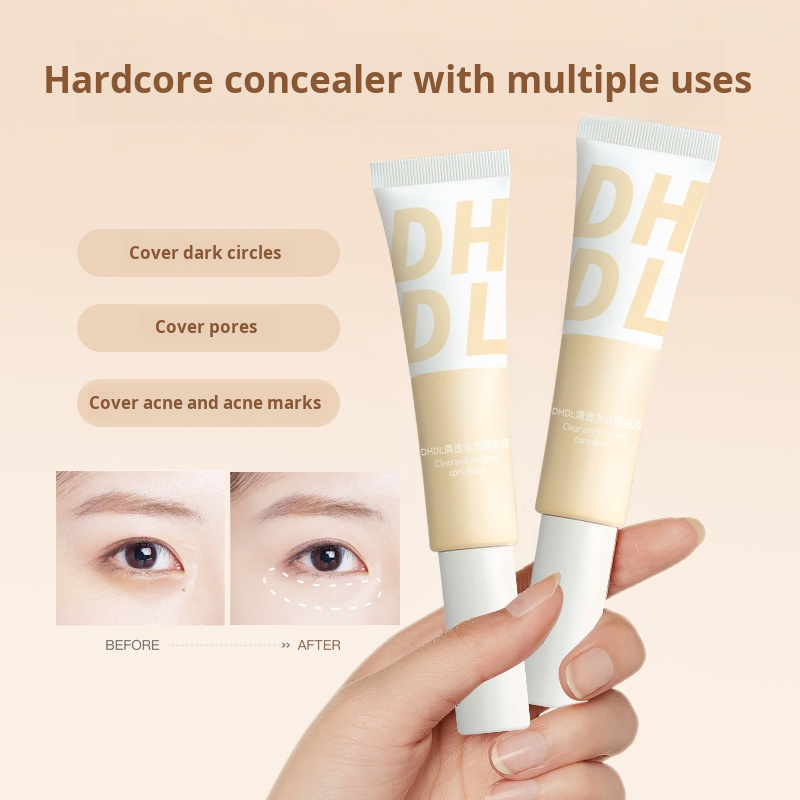 DHDL Clear Hydrating Concealer Waterproof & Sweatproof Foundation Holds Makeup Naturally Facial Base