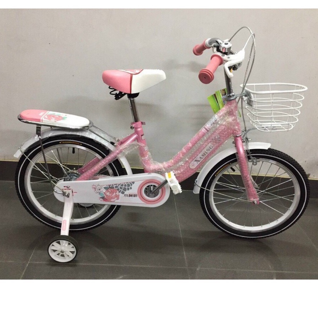 Xe đạp trẻ em cho bé nữ từ 3-10 tuổi size 12 14 16 18 20 inch tặng kèm giỏ