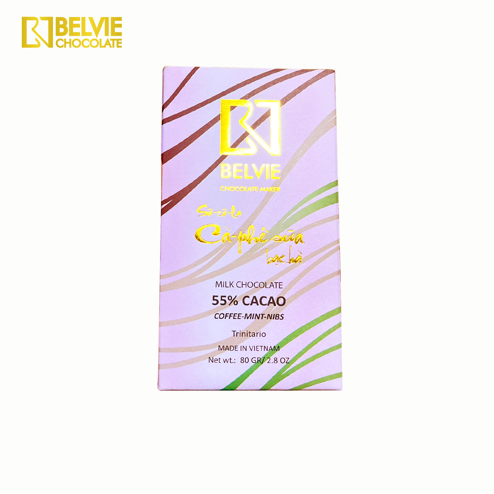 Belvie Coffee mint milk chocolate 55% cacao 80g