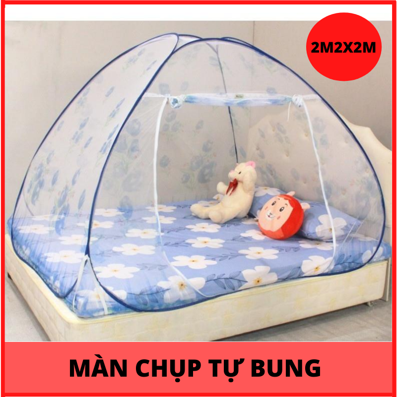 Mùng ngủ, Màn ngủ chống muỗi, Mùng du lịch, Tìm Mua Mùng Chụp Tự Bung Thông Minh Có Thể Xếp Gọn Loại Xịn (1m6,1m8,2m,2m2)- nhỏ gọn, thuận tiện, chống muỗi hiệu quả - Giao màu ngẫu nhiên