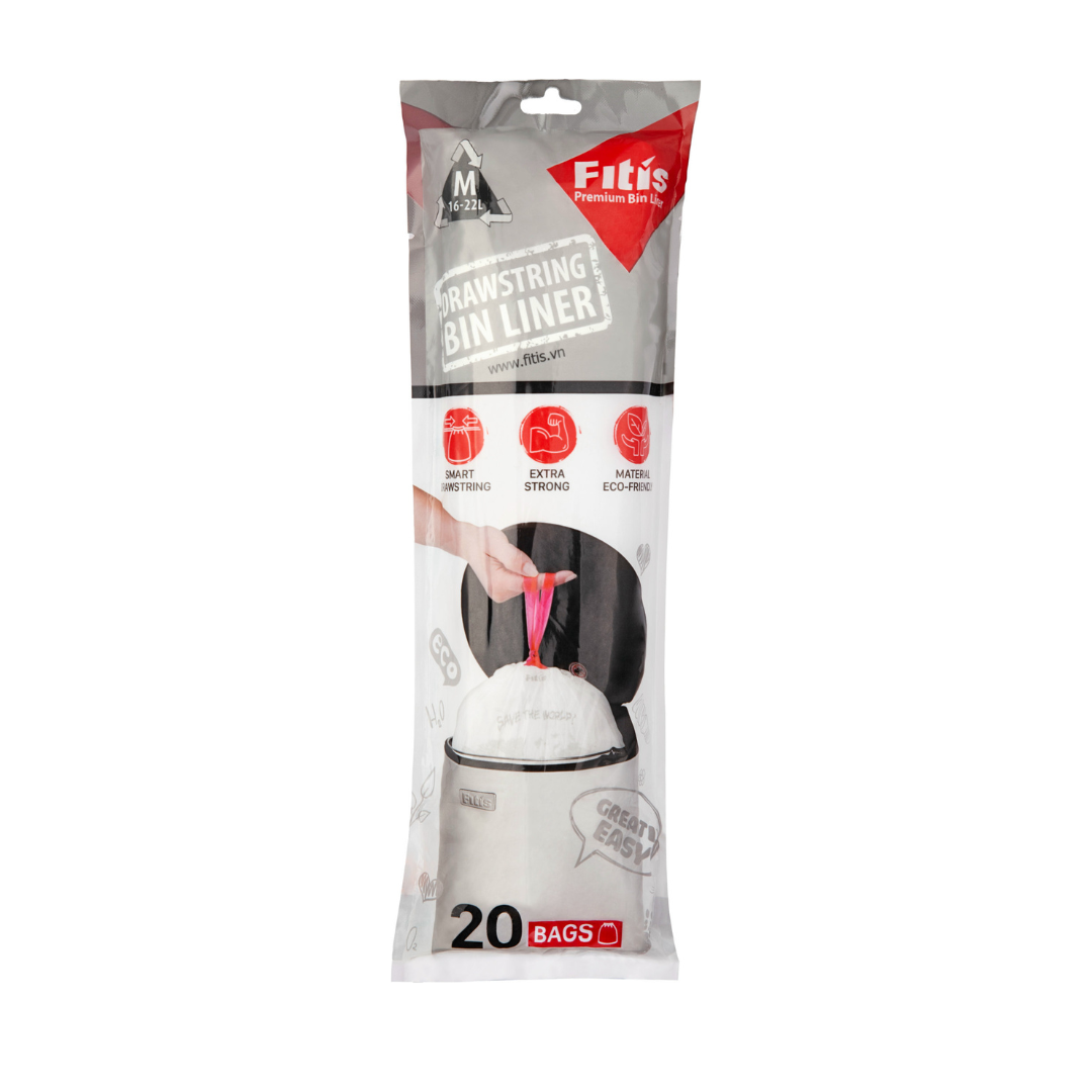 Túi Rác Dây Rút Fitis - Size M (20 Cái/Túi)