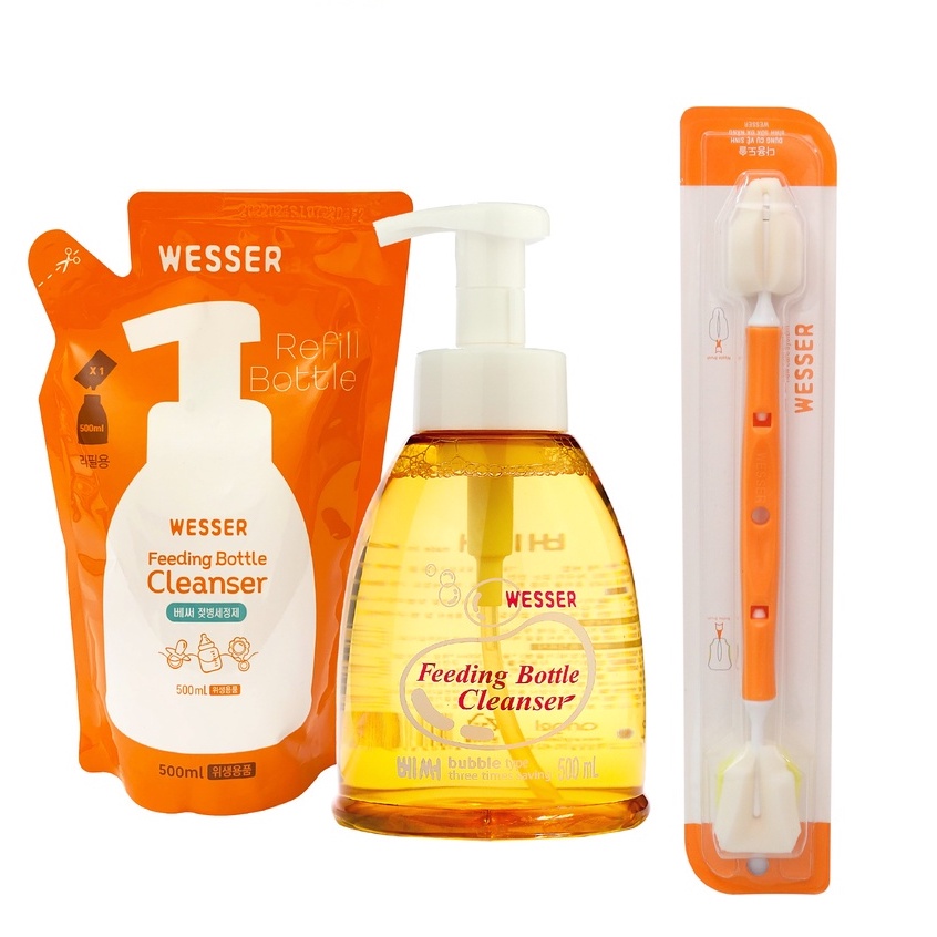 Nước rửa bình sữa Wesser 500ml túi và chai