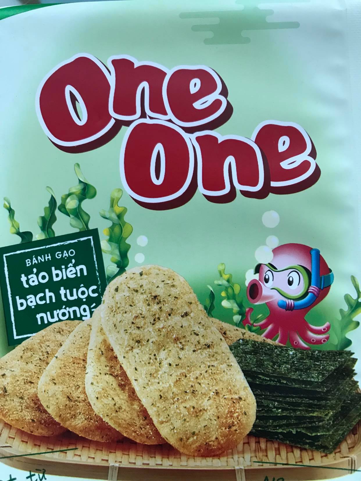 Bánh Gạo Tảo Biển Bạch Tuộc Nướng One One 104g, Bánh Gạo One One, Bách hóa Minh Anh