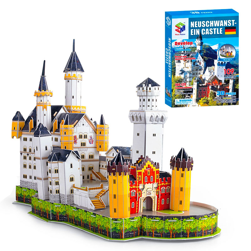 Mô hình giấy 3d - 9602 - lâu đài neuschwanstein g168-9