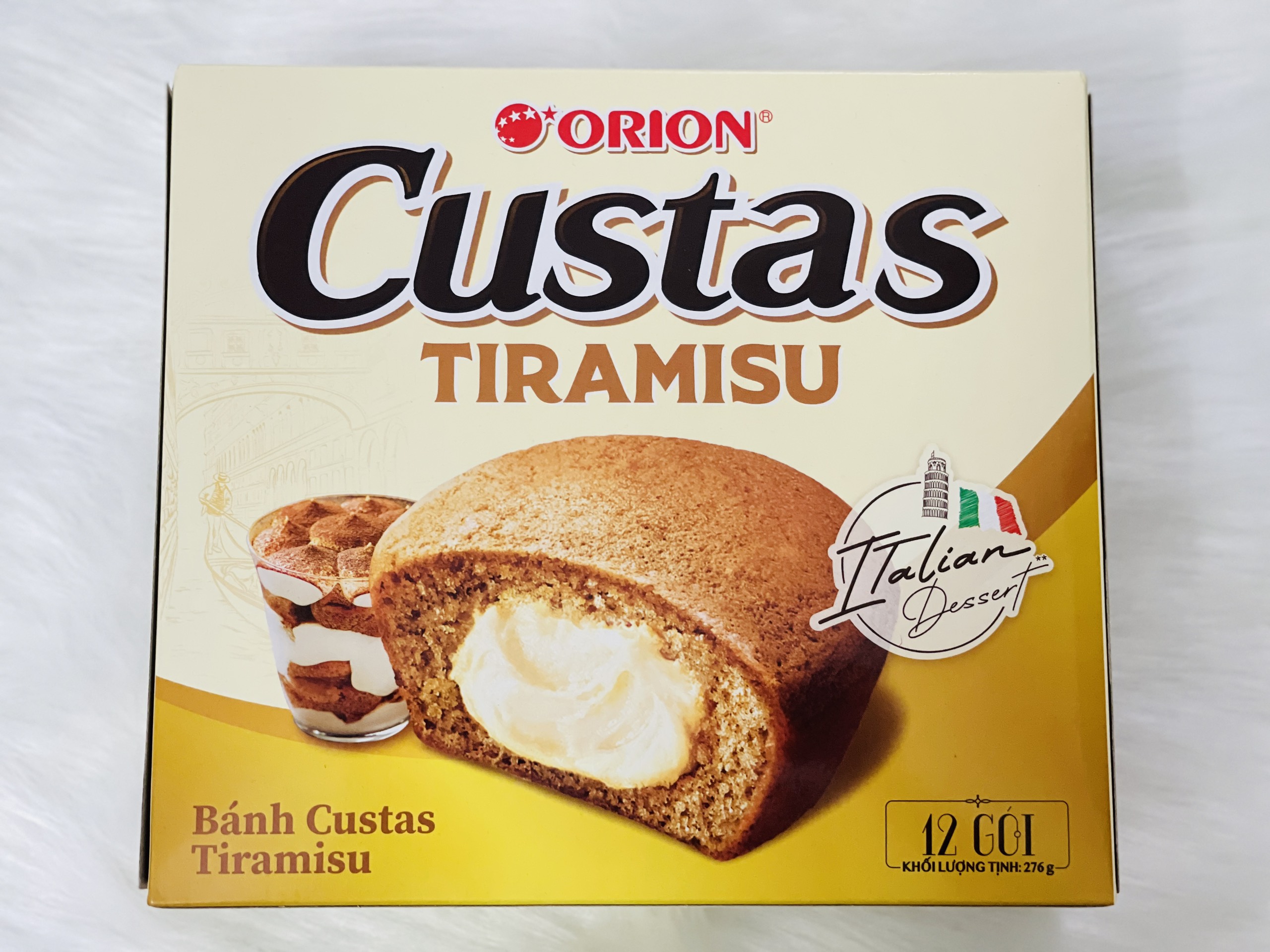 Bánh Custas Orion Tiramisu - Hộp 12 cái