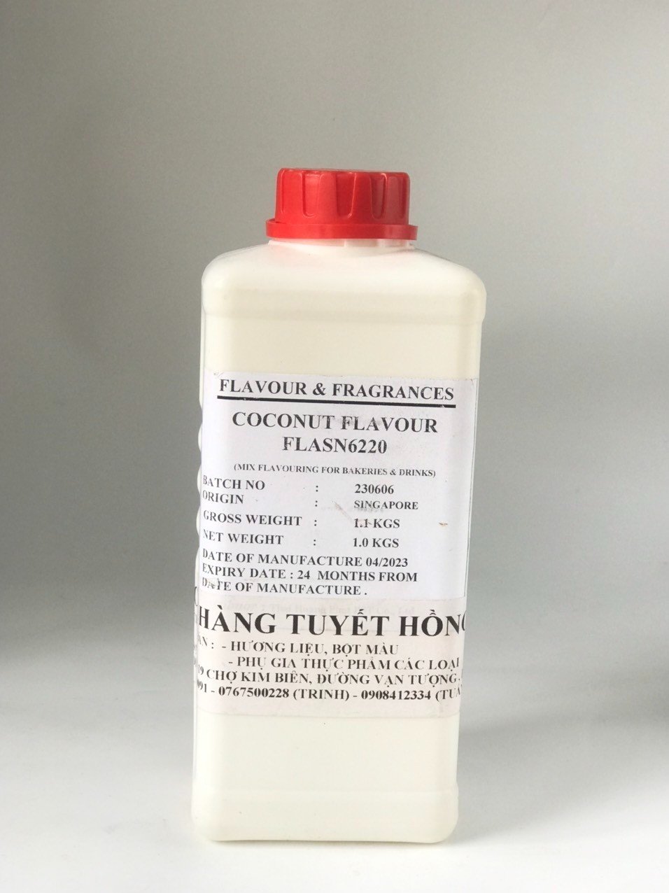 HƯƠNG DỪA DẠNG LỎNG - COCONUT FLAVOR 6220 (CHAI 1KG CÓ CHIẾT ) HÀNG SINGAPORE